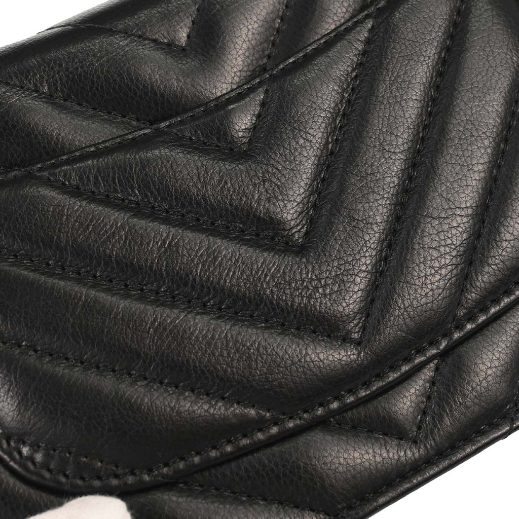 Chanel 2017-2018 Lambskin Chevron Mademoiselle Lock WOC Wallet on Chain Ba