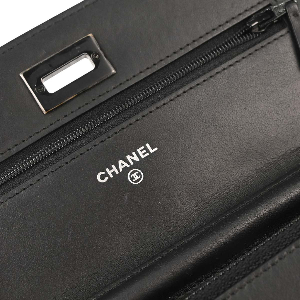 Chanel 2017-2018 Lambskin Chevron Mademoiselle Lock WOC Wallet on Chain Ba