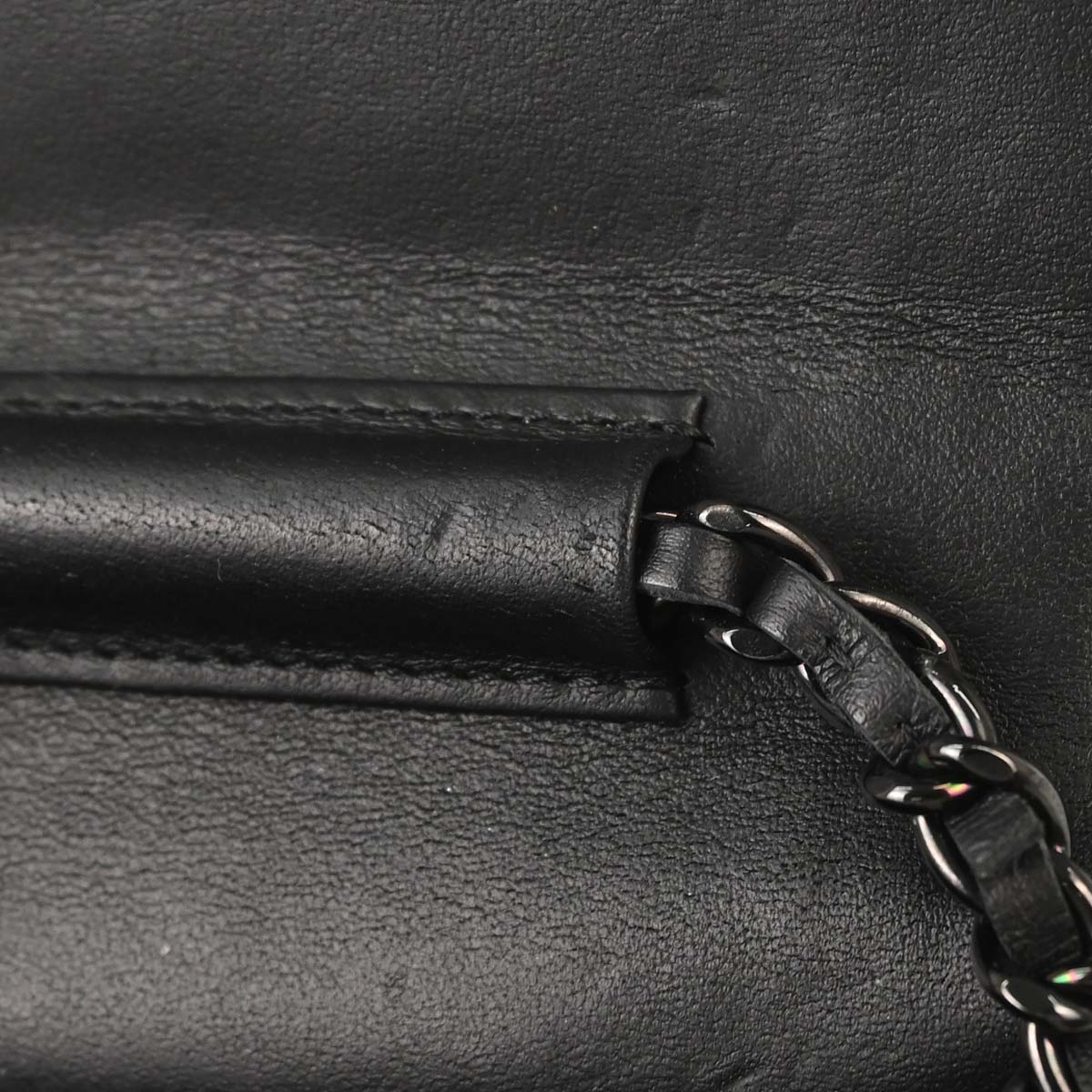 Chanel 2017-2018 Lambskin Chevron Mademoiselle Lock WOC Wallet on Chain Ba