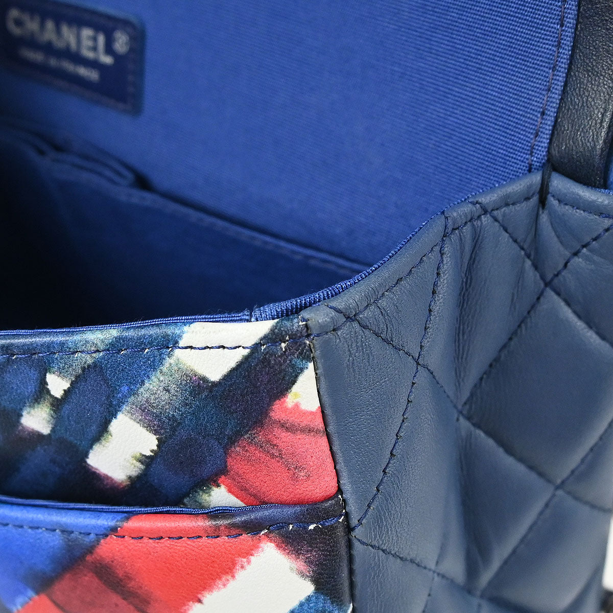 Chanel 2016-2017 Navy Lambskin Airline Medium Classic Double Flap Shoulder Bag