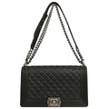 Boy Chanel 2014-2015 Black Lambskin Medium Shoulder Bag