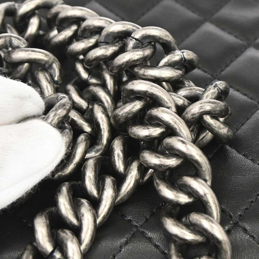 Boy Chanel 2014-2015 Black Lambskin Medium Shoulder Bag