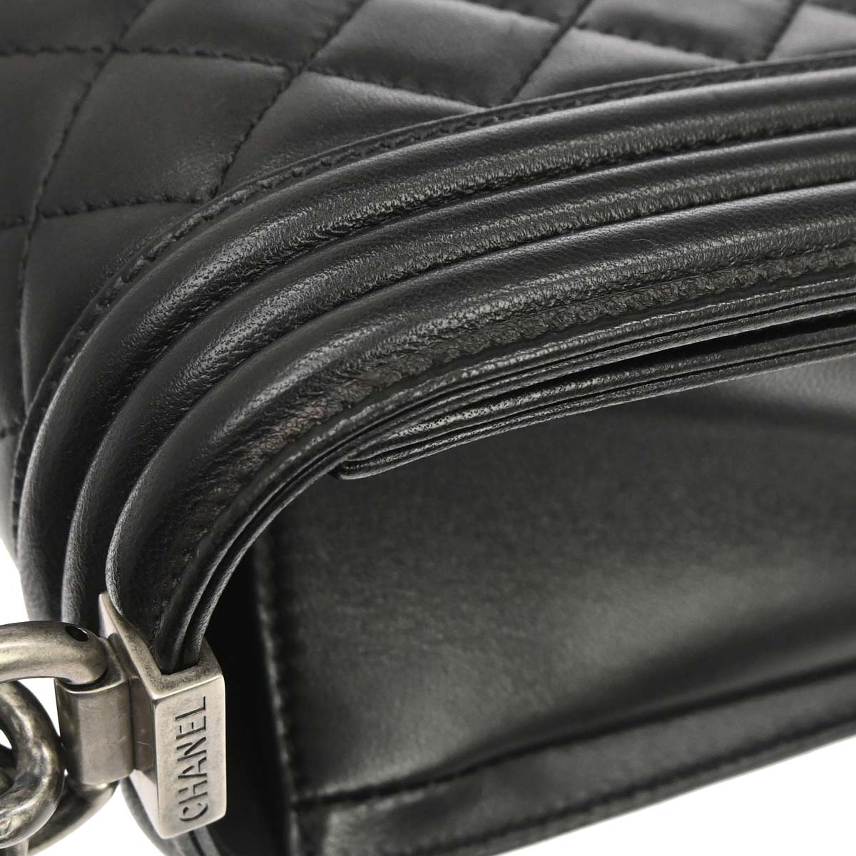 Boy Chanel 2014-2015 Black Lambskin Medium Shoulder Bag