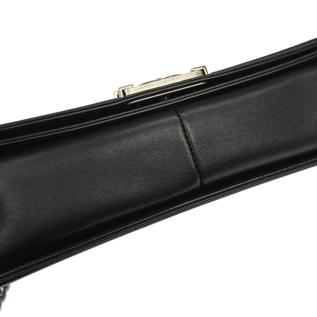 Boy Chanel 2014-2015 Black Lambskin Medium Shoulder Bag