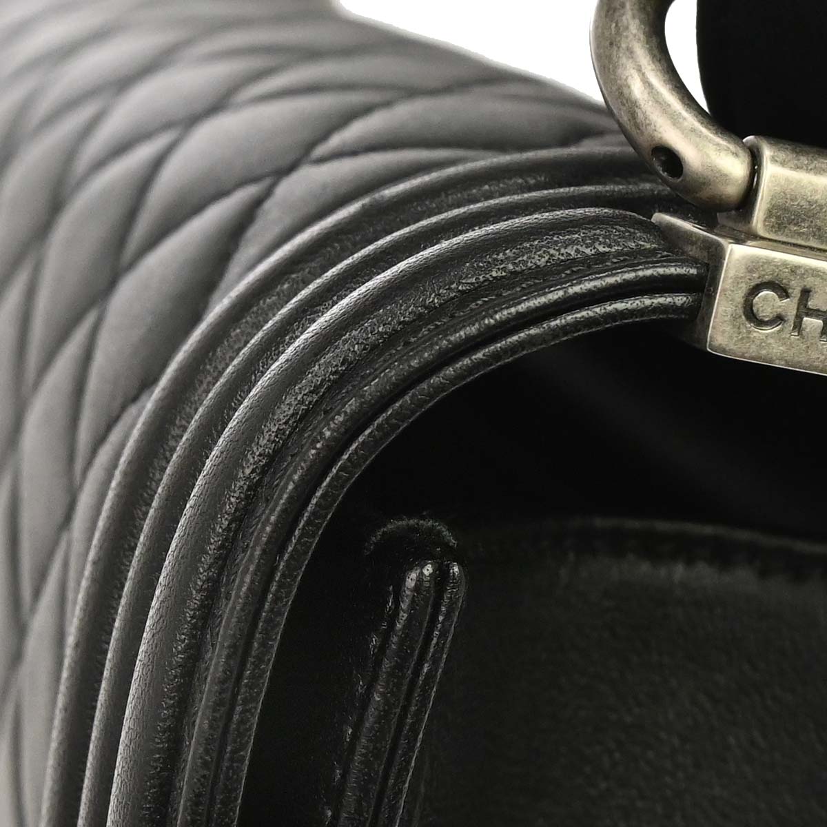 Boy Chanel 2014-2015 Black Lambskin Medium Shoulder Bag