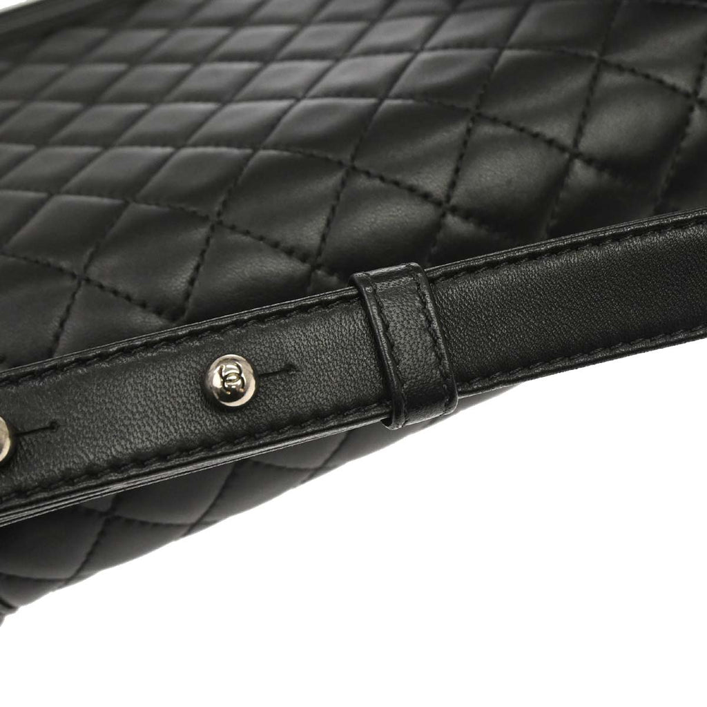 Boy Chanel 2014-2015 Black Lambskin Medium Shoulder Bag