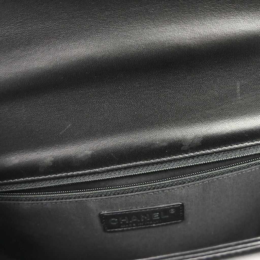 Boy Chanel 2014-2015 Black Lambskin Medium Shoulder Bag