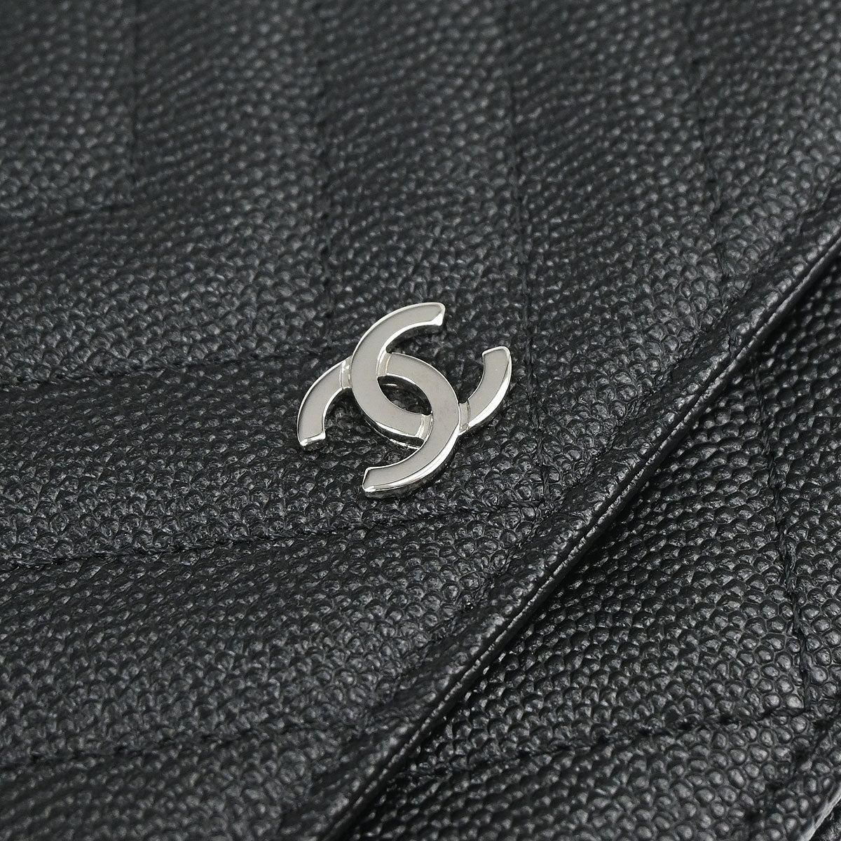 Chanel 2018 Black Caviar Skin Classic WOC Wallet on Chain Bag
