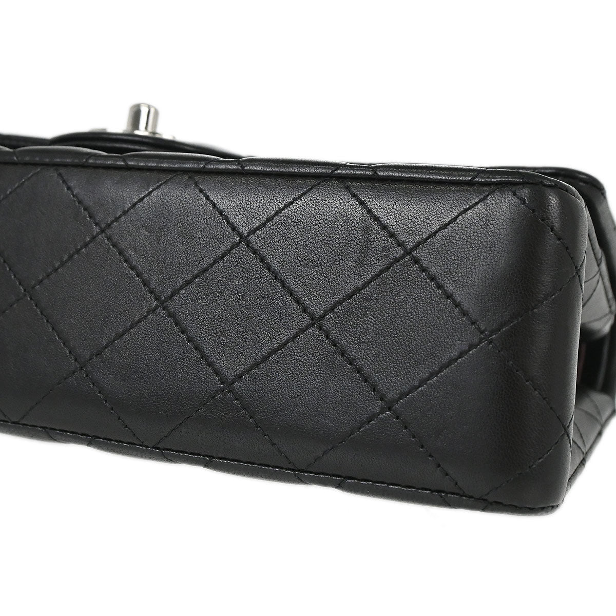 Chanel 2014 Black Lambskin Medium Classic Double Flap Shoulder Bag