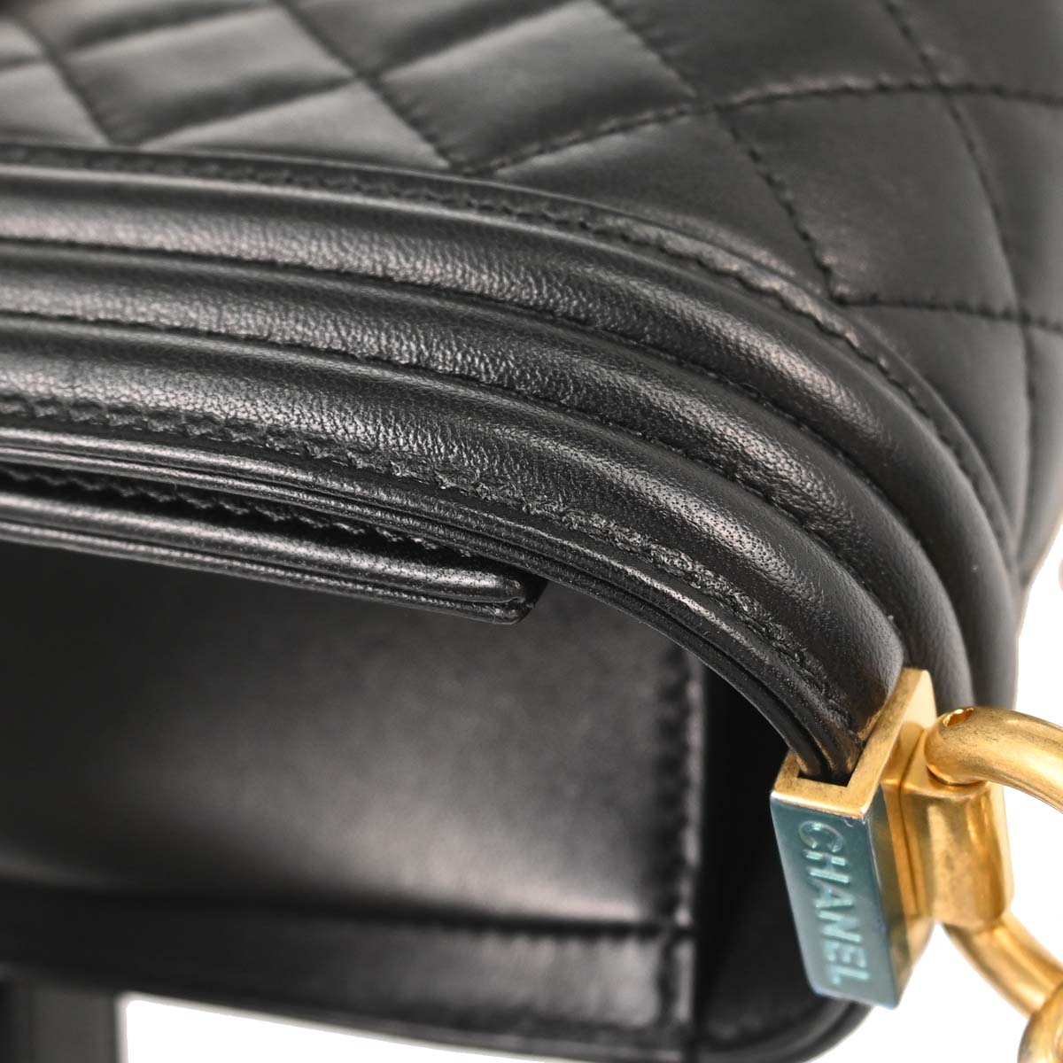 Boy Chanel 2015-2016 Black Lambskin Medium Shoulder Bag