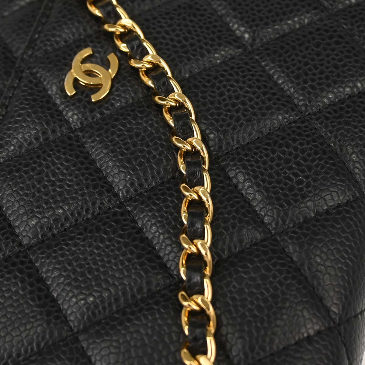 Chanel 2019 Black Caviar Skin Classic WOC Wallet on Chain Bag