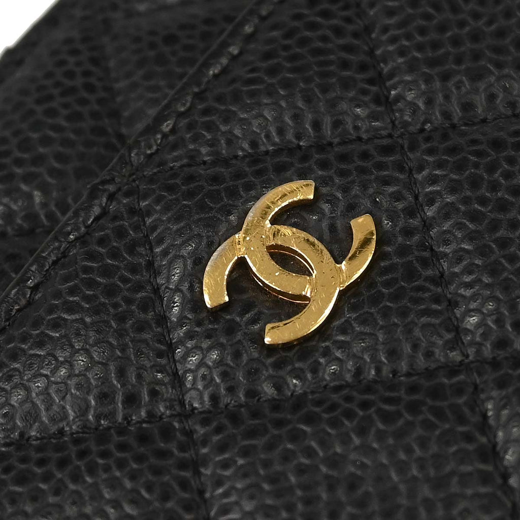 Chanel 2019 Black Caviar Skin Classic WOC Wallet on Chain Bag