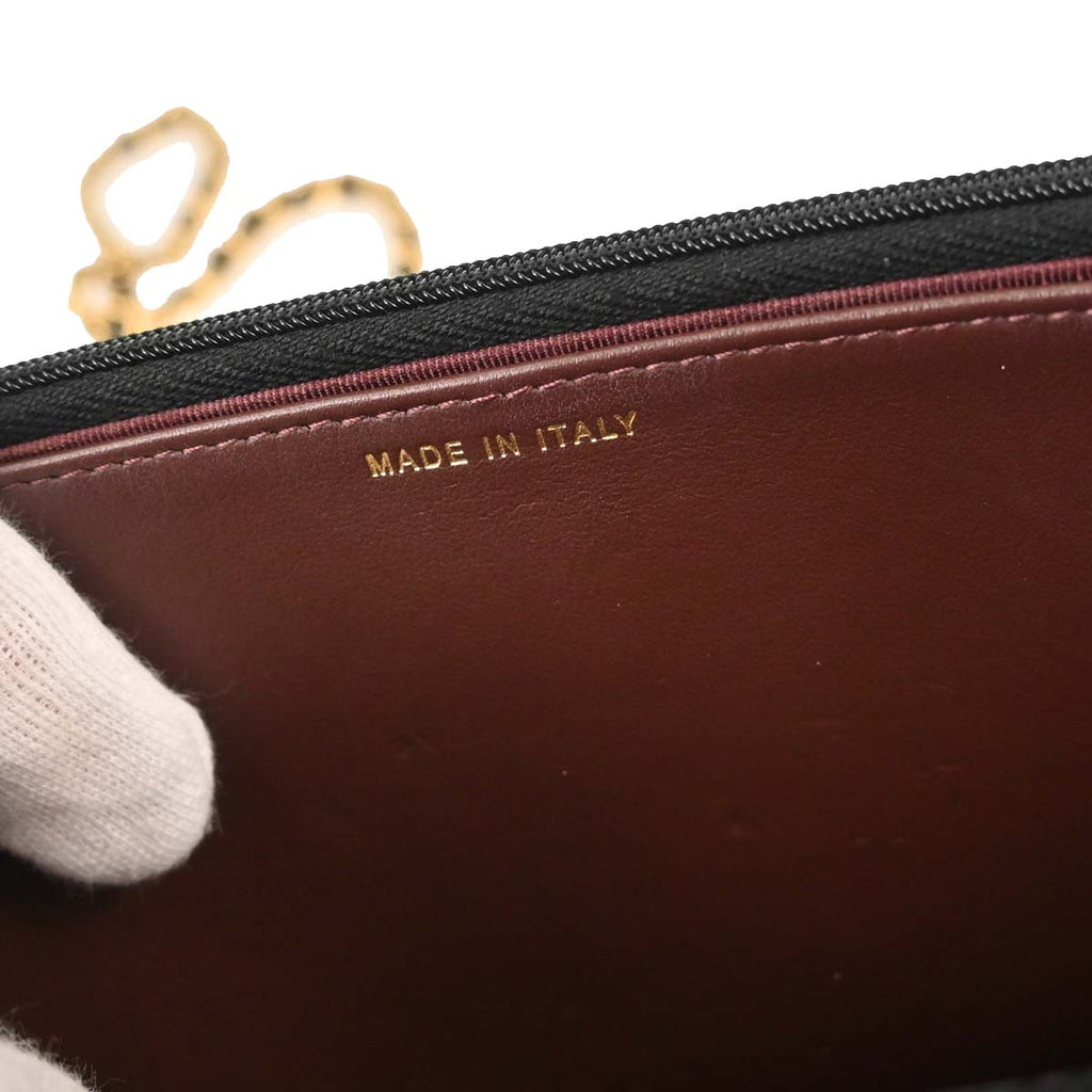 Chanel 2019 Black Caviar Skin Classic WOC Wallet on Chain Bag