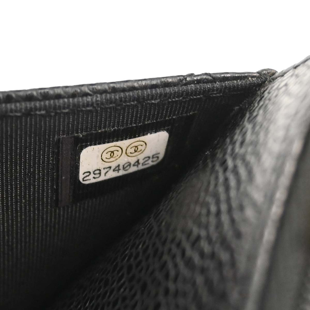 Chanel 2019 Black Caviar Skin Classic WOC Wallet on Chain Bag