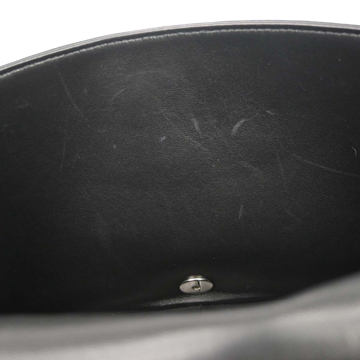 Chanel 2014-2015 Black Wool No.5 Turnlock Full Flap Shoulder Bag