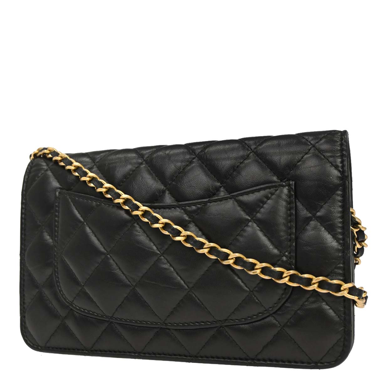 Chanel 2017 Calfskin Mademoiselle Lock Icon WOC Wallet on Chain Shoulder Bag