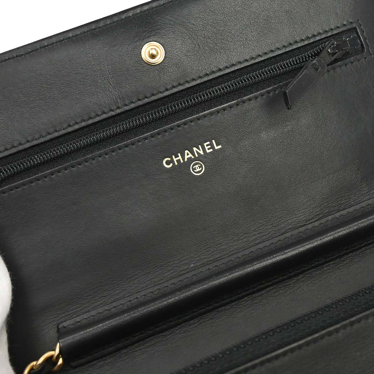 Chanel 2017 Calfskin Mademoiselle Lock Icon WOC Wallet on Chain Shoulder Bag