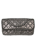 Chanel 2010-2011 Gray Calfskin Chain Me Luxury Line Flap Bag Shoulder Bag
