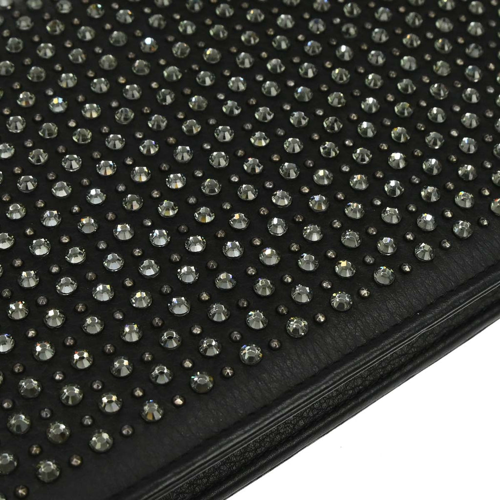 Chanel 2014-2015 Black Calfskin Rhinestone WOC Wallet on Chain Bag