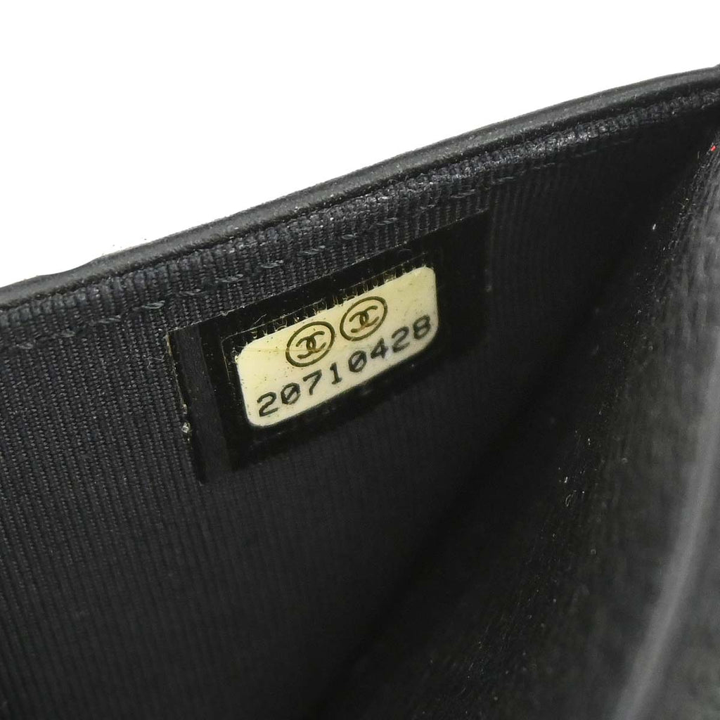 Chanel 2014-2015 Black Calfskin Rhinestone WOC Wallet on Chain Bag