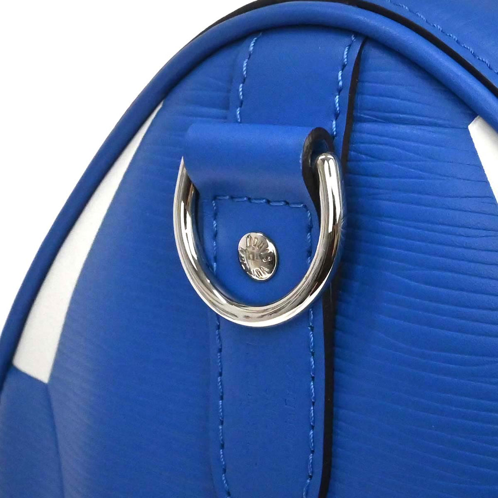 Louis Vuitton Blue Epi Keepall Bandouliere 50 Handbag M52120