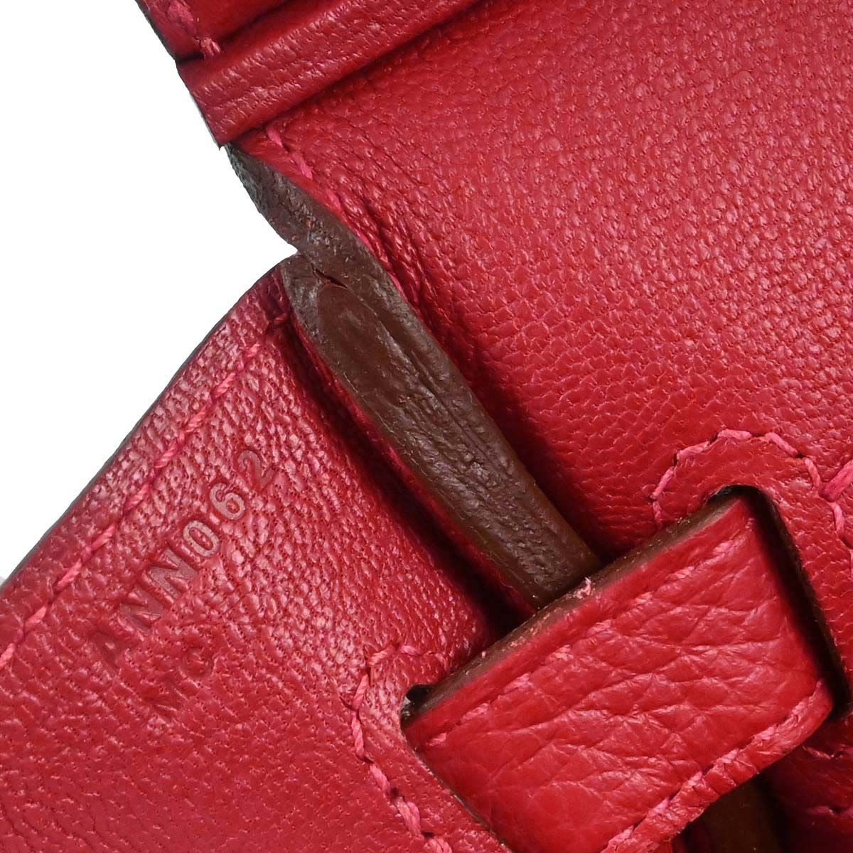 Hermes Rouge Casaque Taurillon Clemence Birkin 30 Handbag