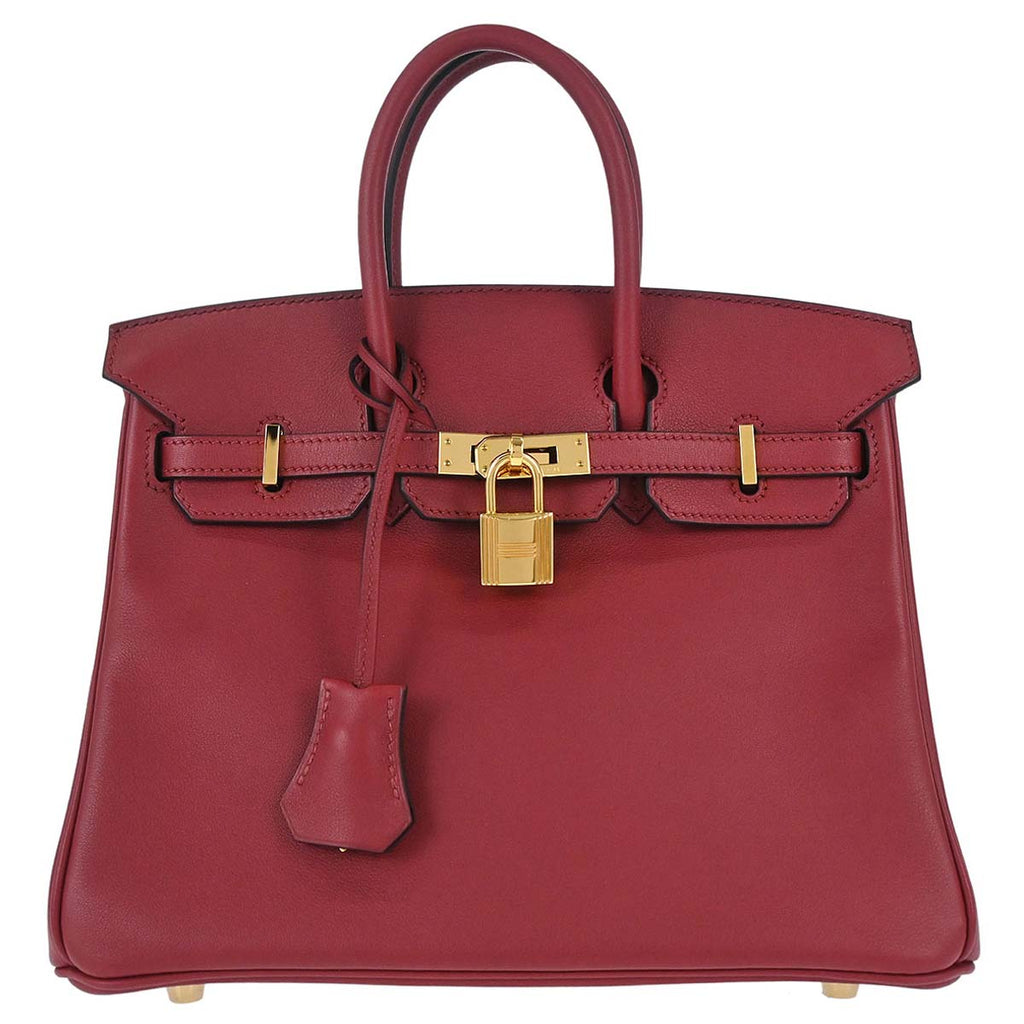 Hermes Rouge Grenade Swift Birkin 25 Handbag