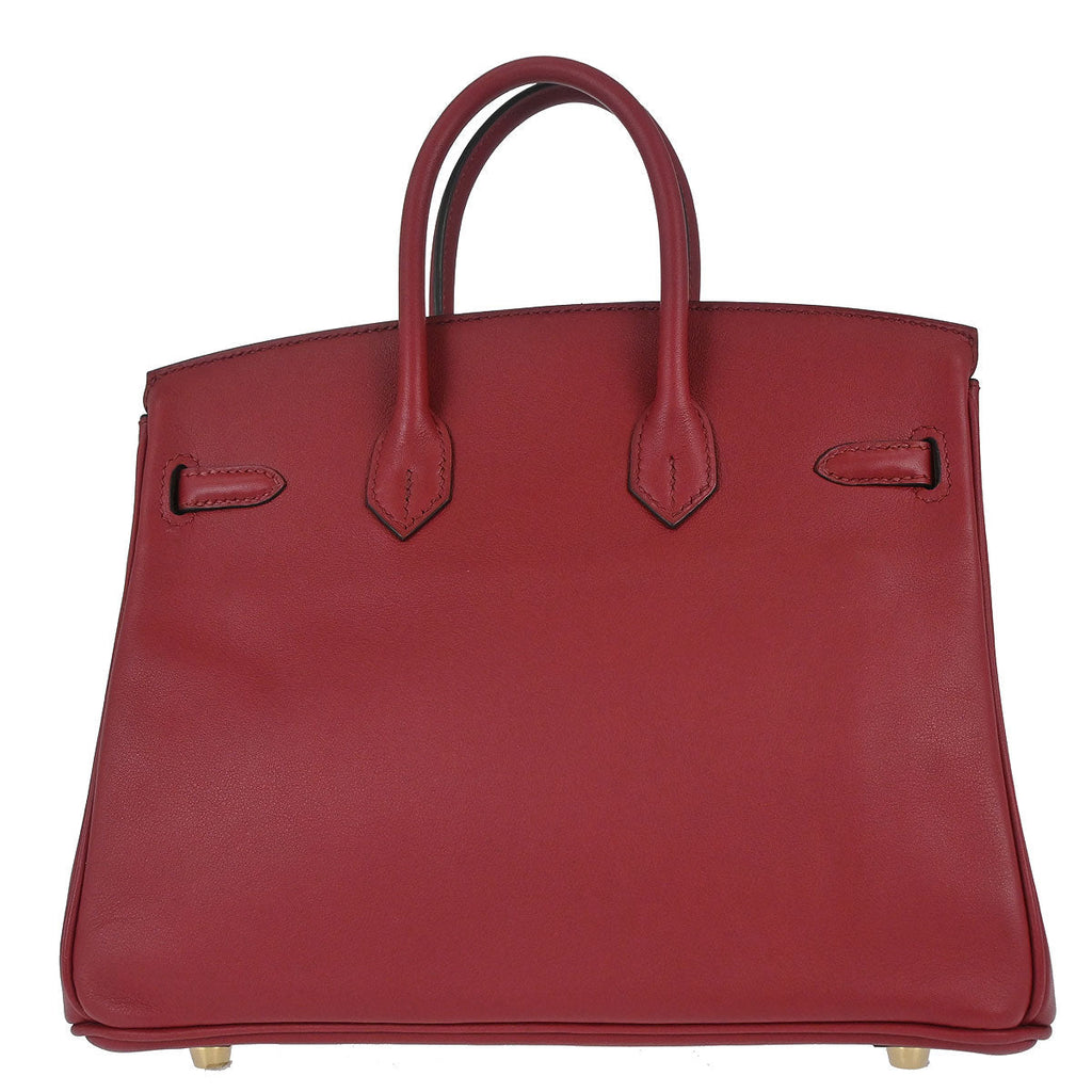 Hermes Rouge Grenade Swift Birkin 25 Handbag
