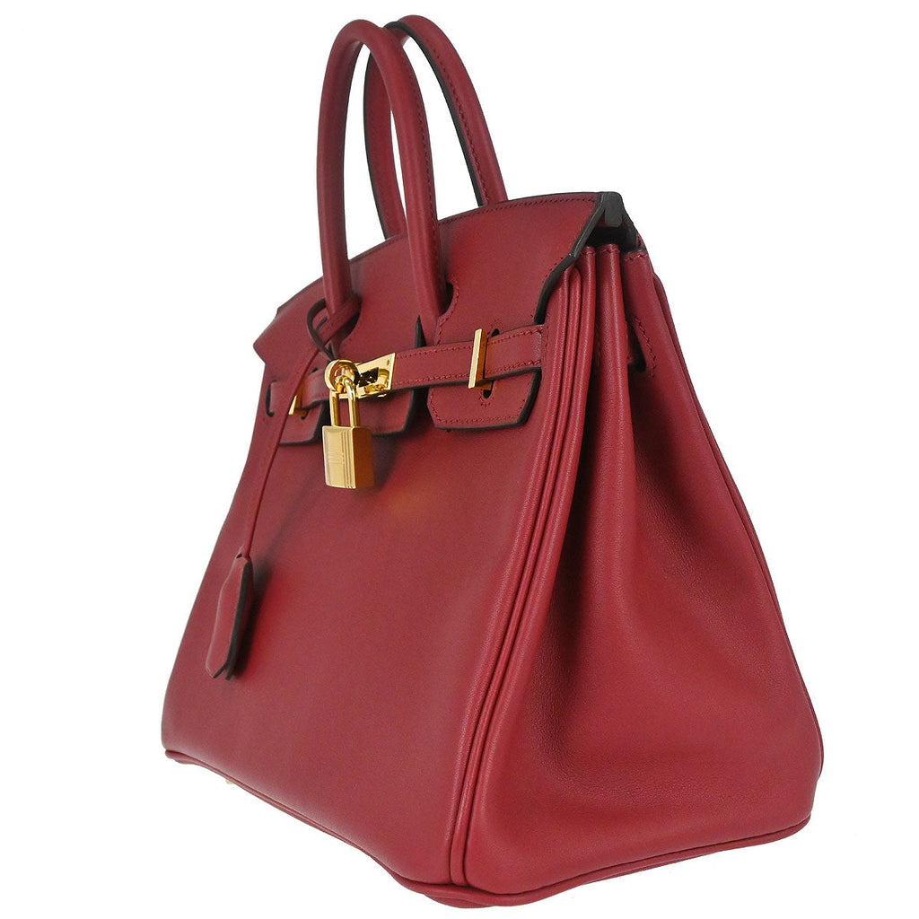 Hermes Rouge Grenade Swift Birkin 25 Handbag