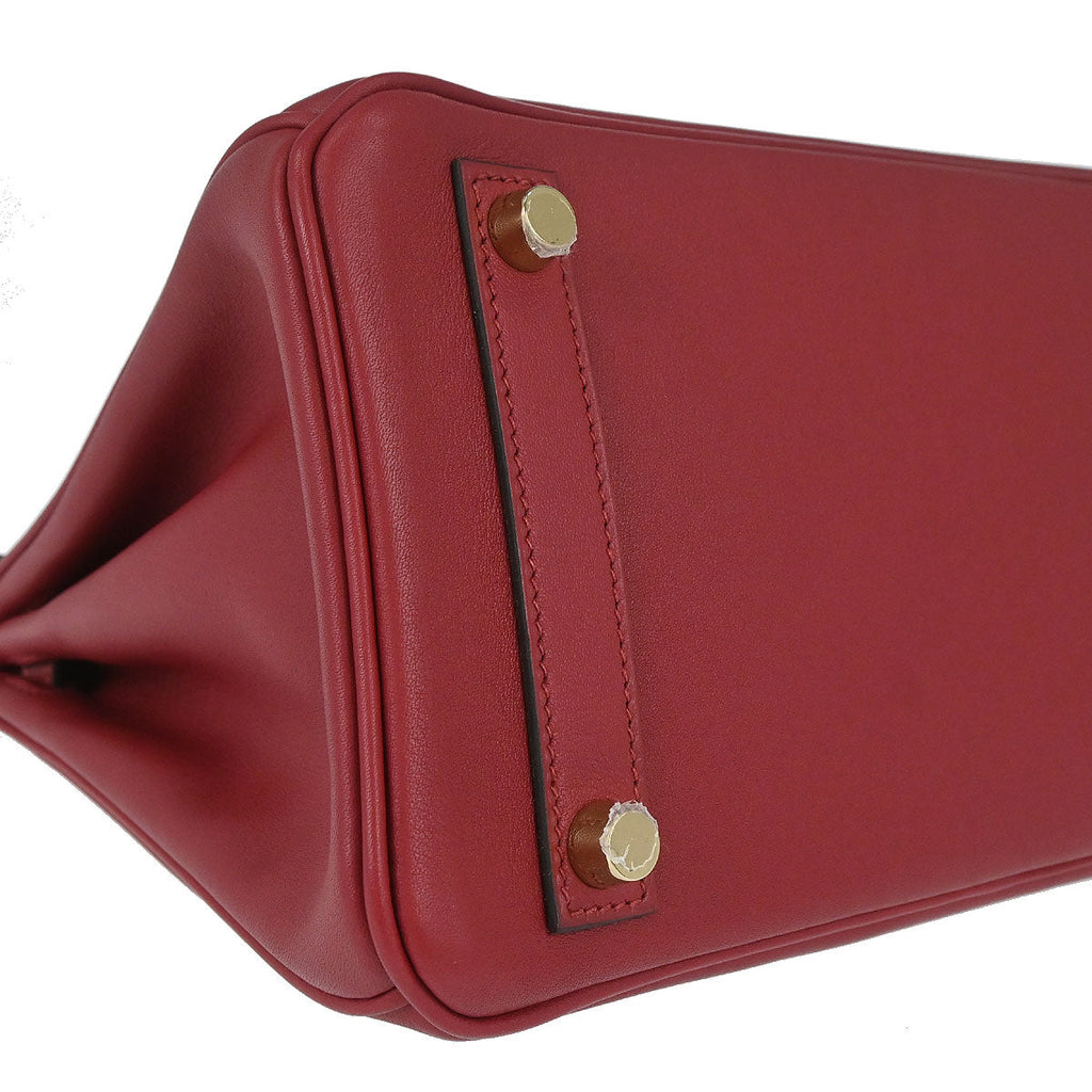 Hermes Rouge Grenade Swift Birkin 25 Handbag