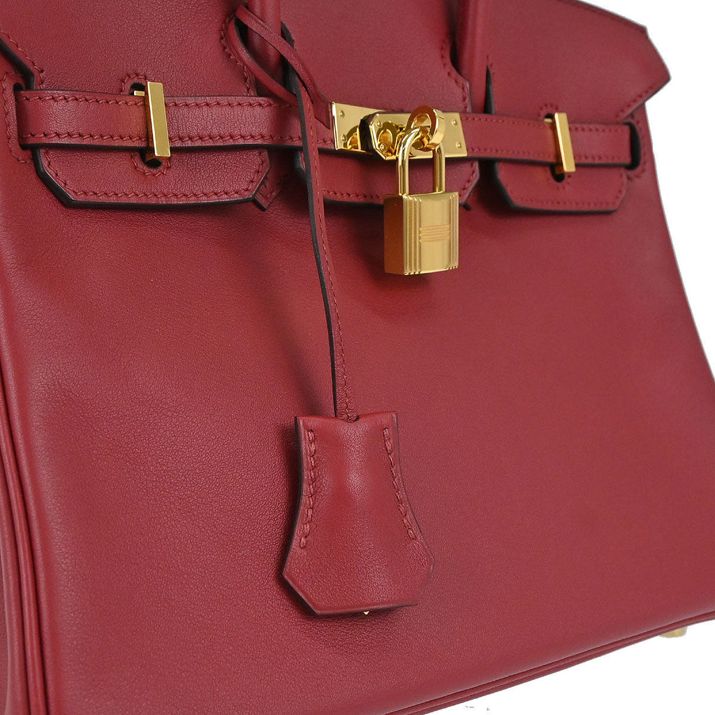 Hermes Rouge Grenade Swift Birkin 25 Handbag