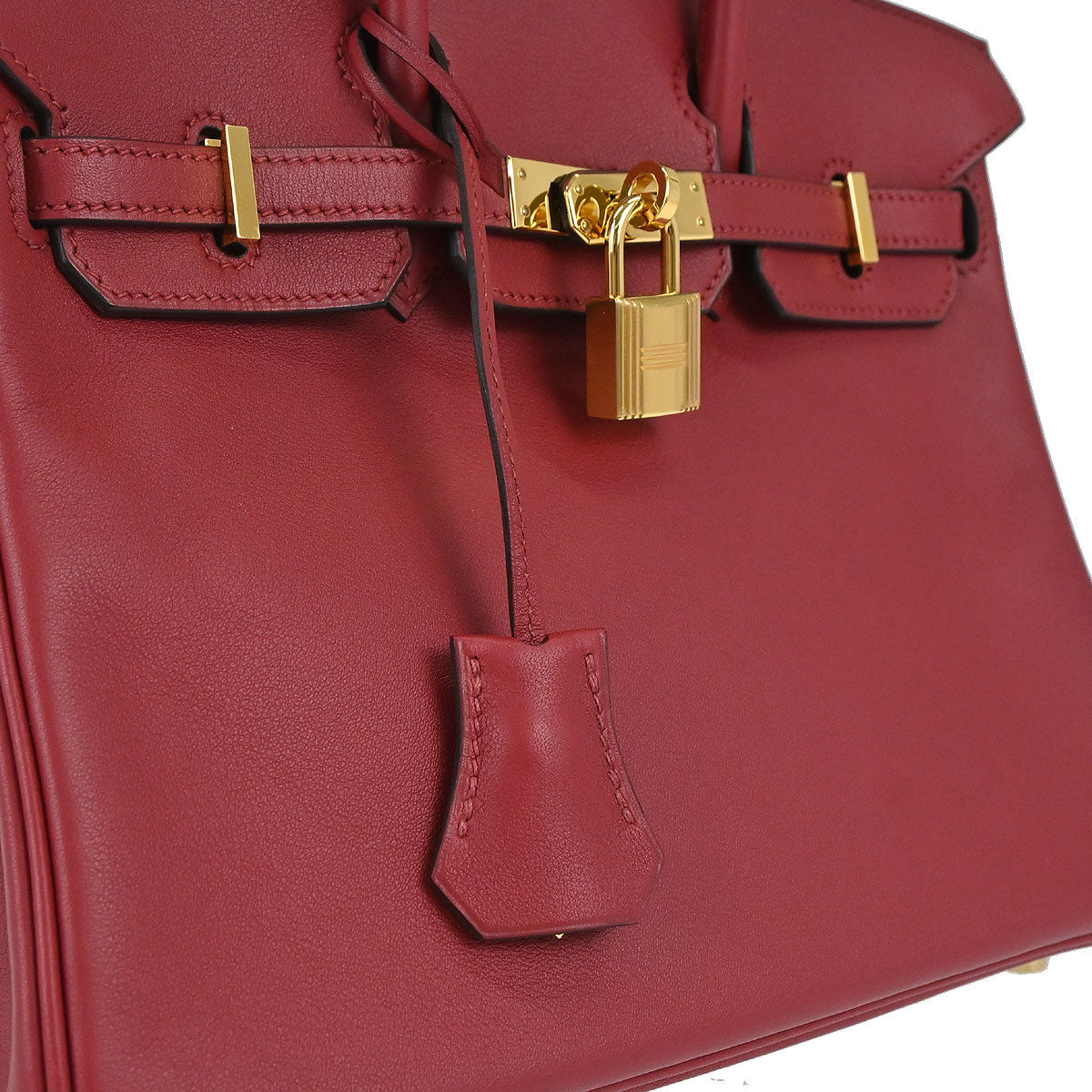Hermes Rouge Grenade Swift Birkin 25 Handbag