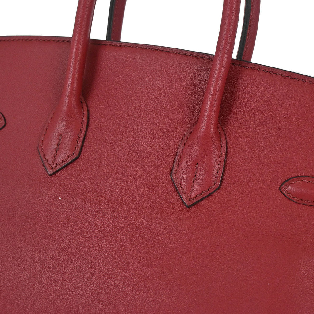 Hermes Rouge Grenade Swift Birkin 25 Handbag