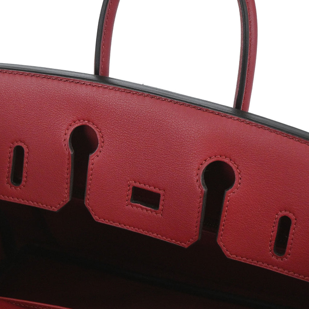 Hermes Rouge Grenade Swift Birkin 25 Handbag