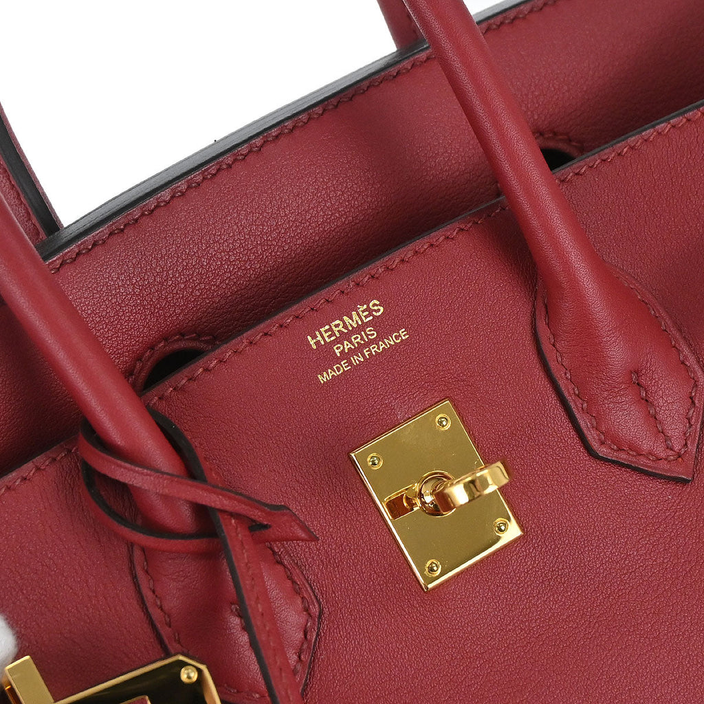 Hermes Rouge Grenade Swift Birkin 25 Handbag