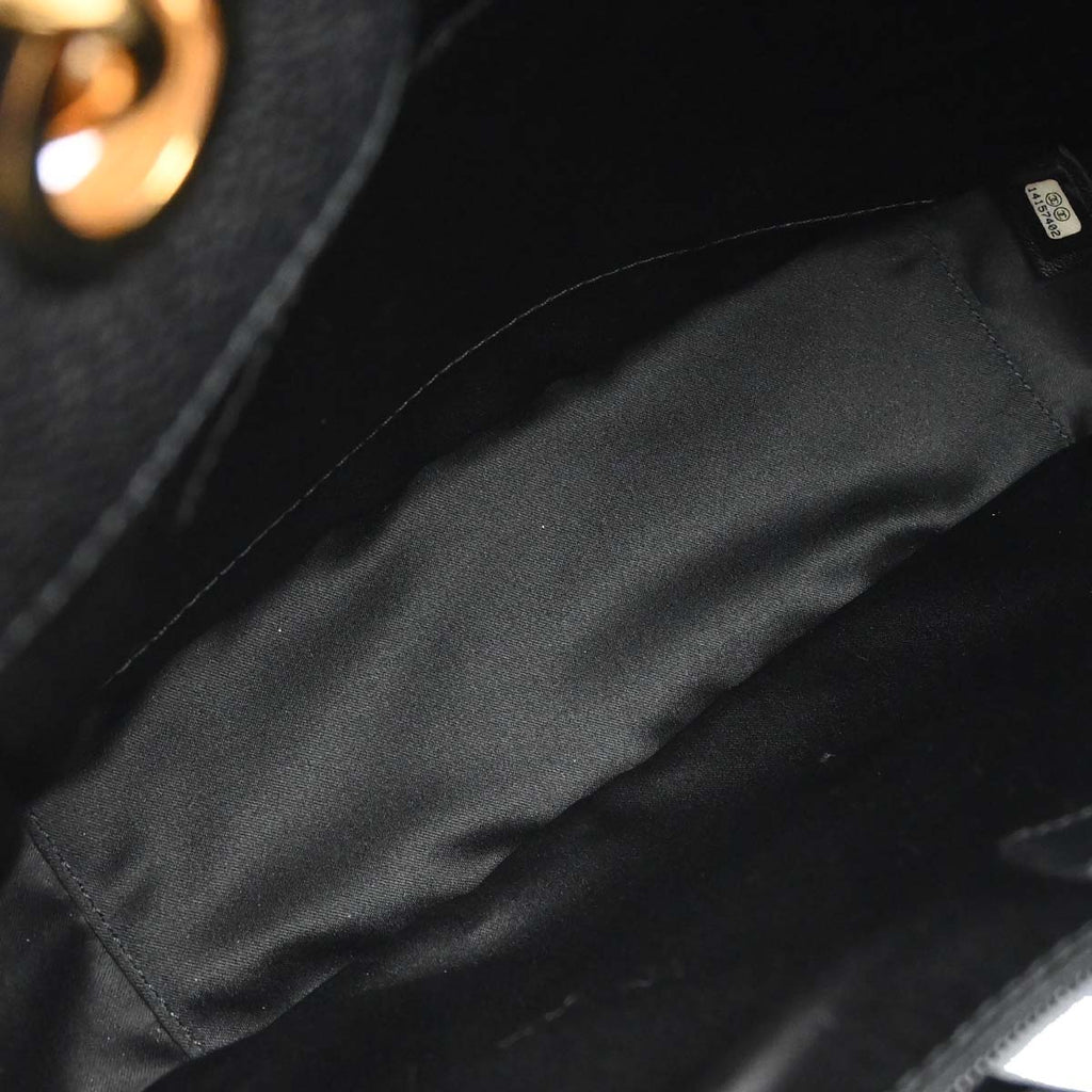 Chanel 2010-2011 Black Caviar Skin Petite Shopping Tote PST Chain Handbag
