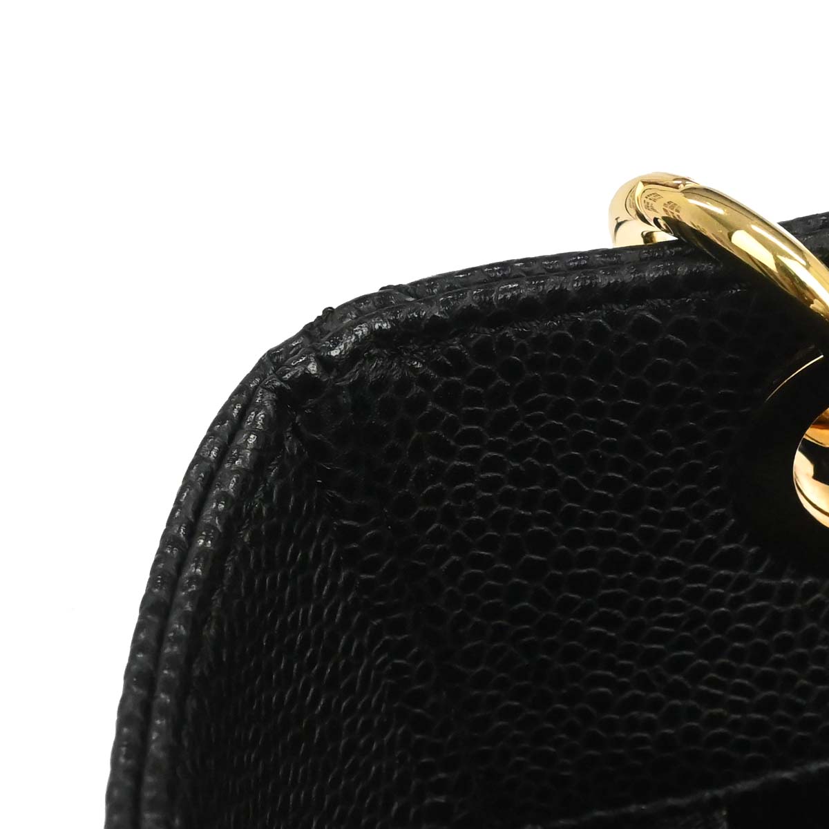 Chanel 2010-2011 Black Caviar Skin Petite Shopping Tote PST Chain Handbag