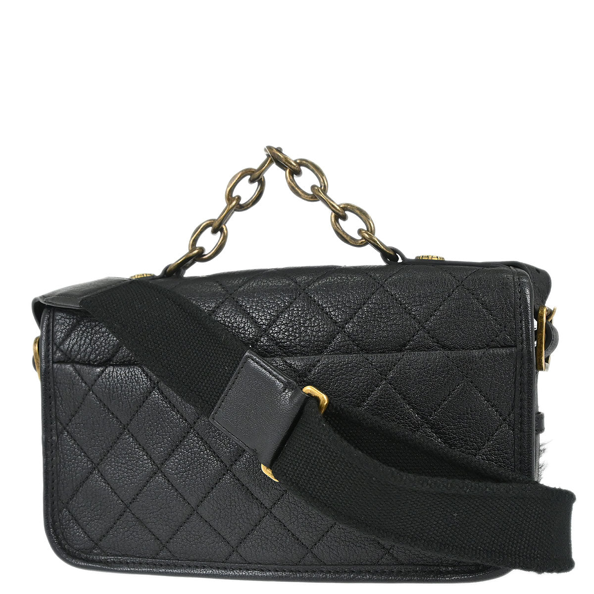 Chanel 2015-2016 Black Calfskin Paris-Salzburg Cowboy 2way Messenger Handbag