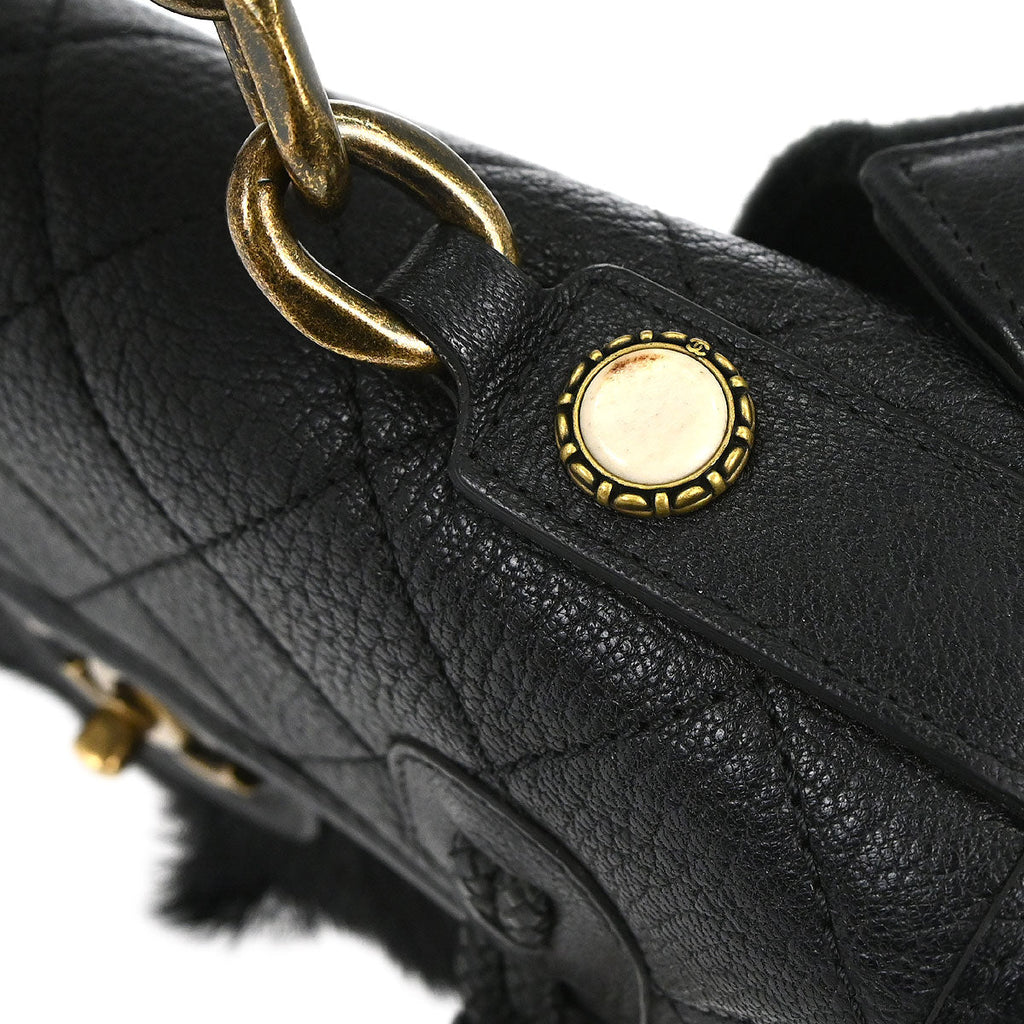 Chanel 2015-2016 Black Calfskin Paris-Salzburg Cowboy 2way Messenger Handbag