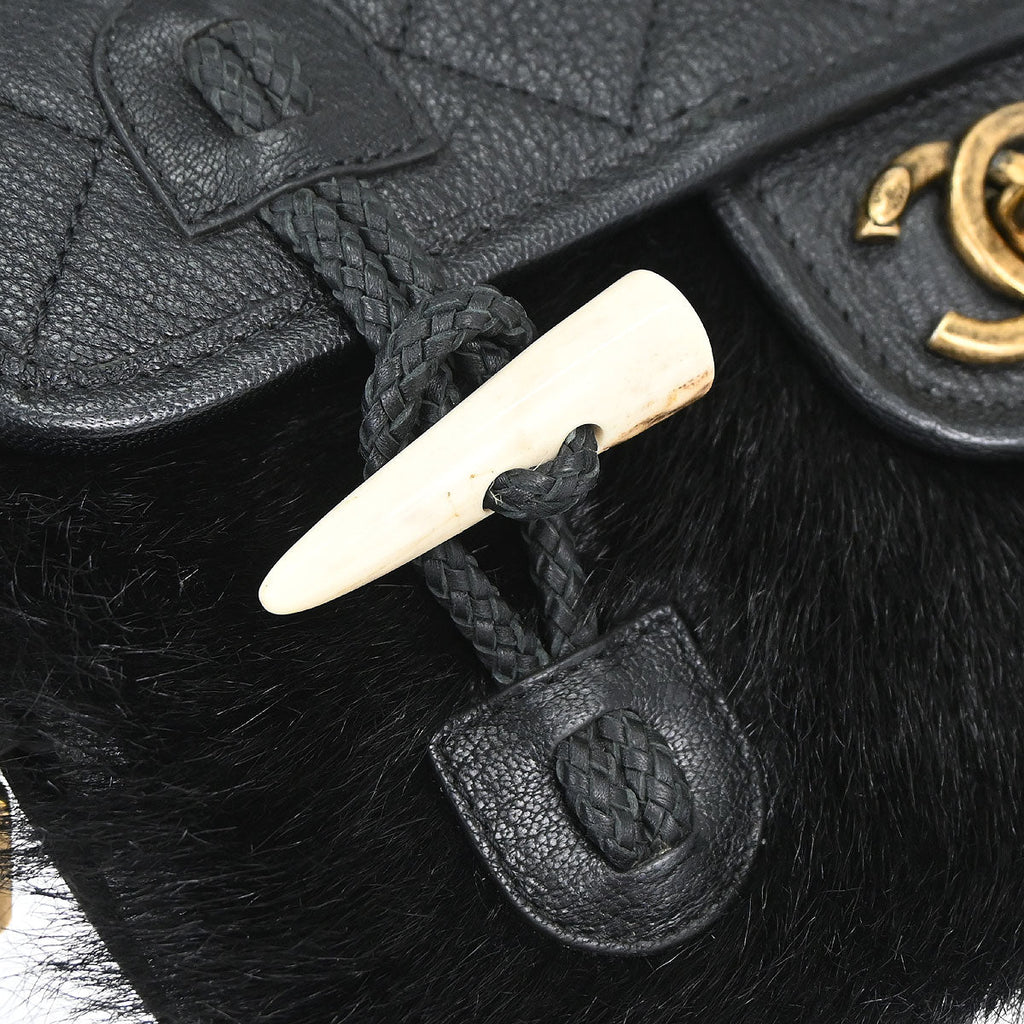 Chanel 2015-2016 Black Calfskin Paris-Salzburg Cowboy 2way Messenger Handbag