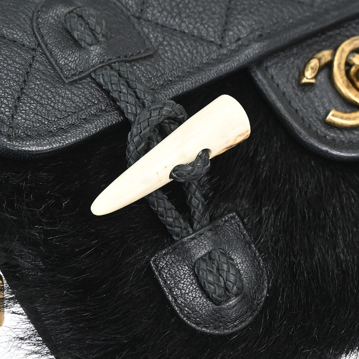 Chanel 2015-2016 Black Calfskin Paris-Salzburg Cowboy 2way Messenger Handbag