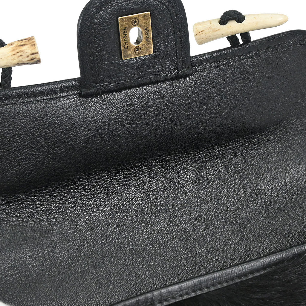 Chanel 2015-2016 Black Calfskin Paris-Salzburg Cowboy 2way Messenger Handbag