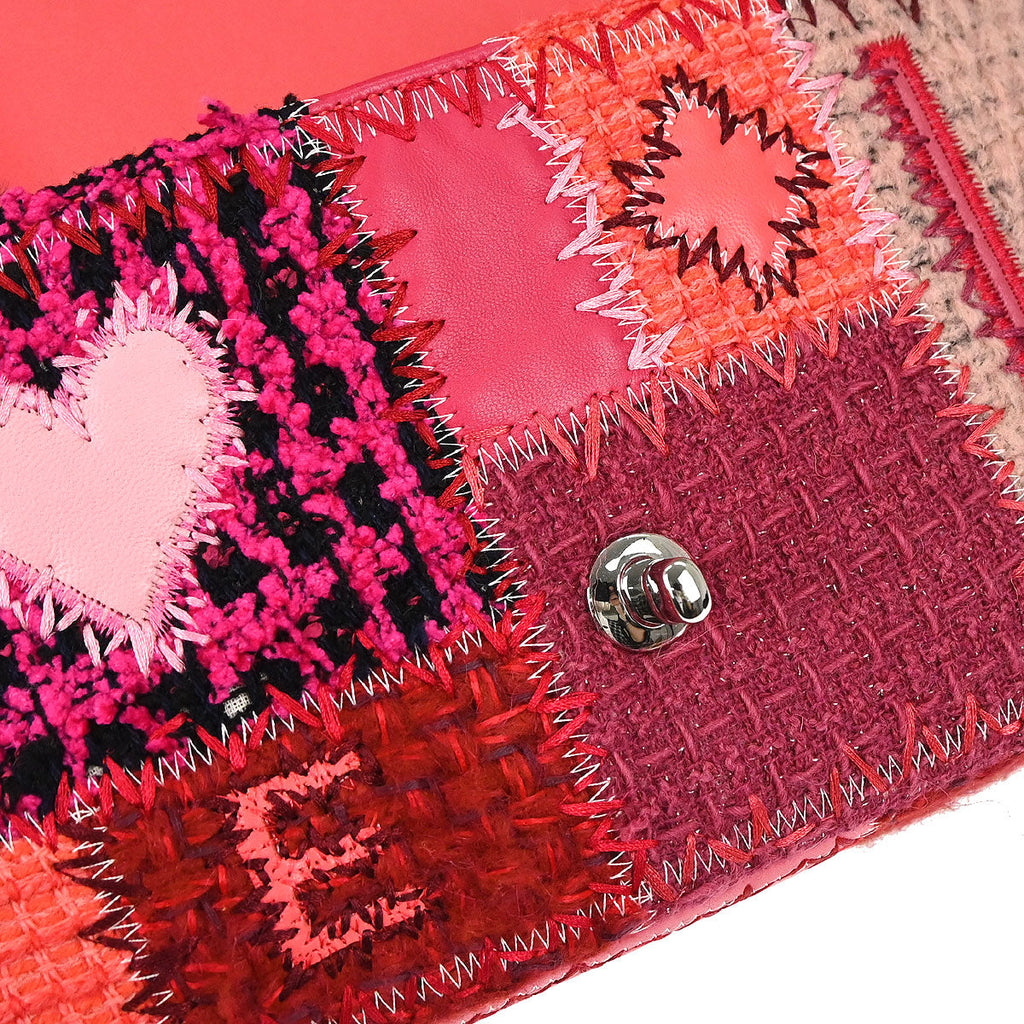 Chanel Pink Tweed Patchwork Shoulder Bag