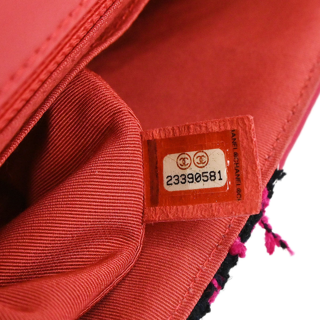 Chanel Pink Tweed Patchwork Shoulder Bag
