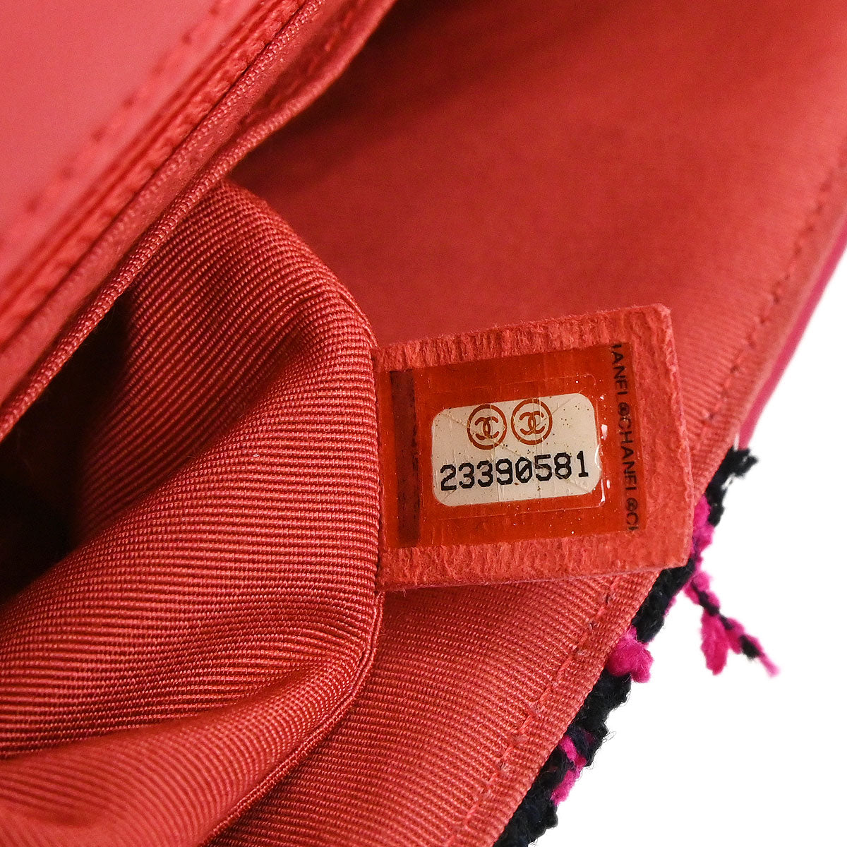 Chanel Pink Tweed Patchwork Shoulder Bag