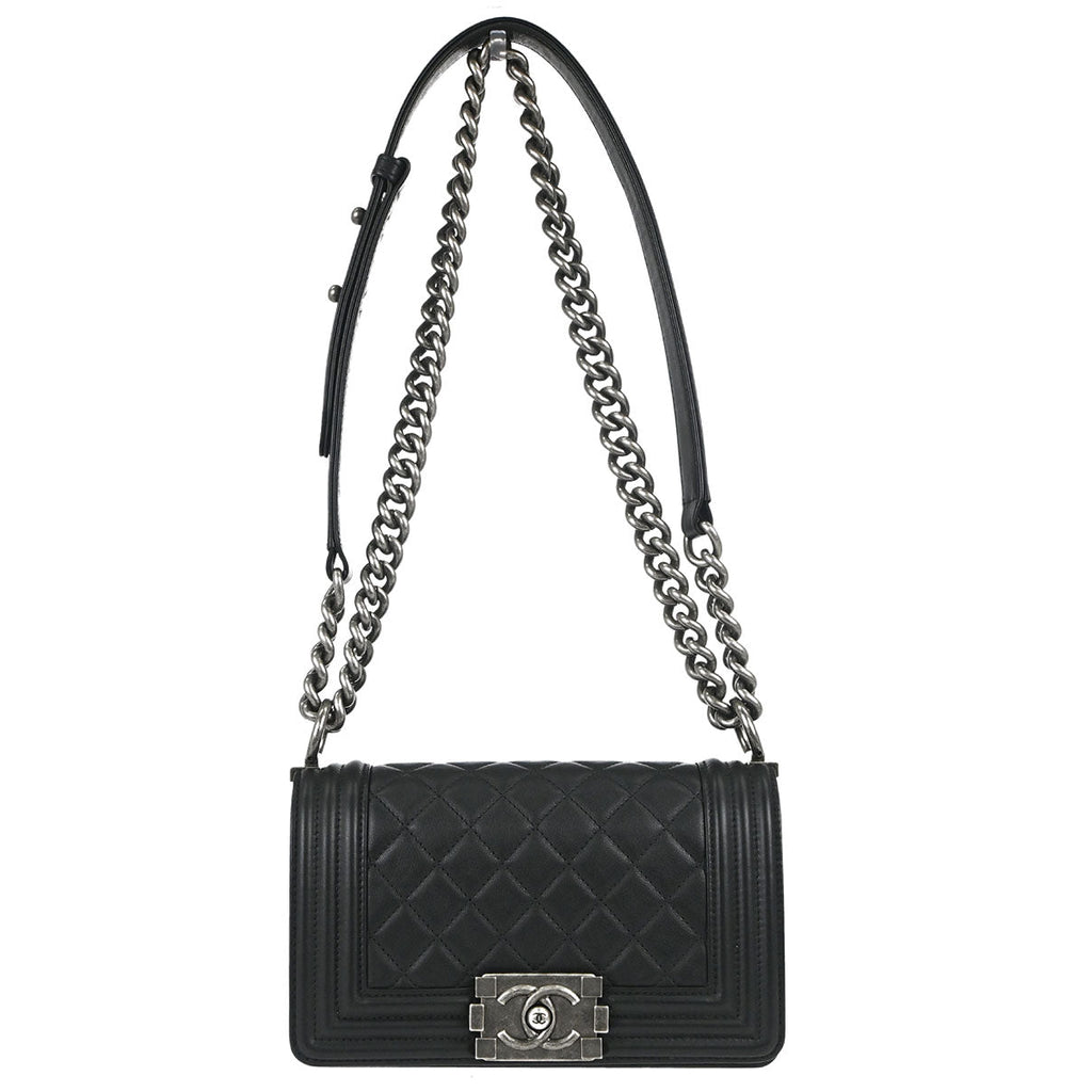 Boy Chanel 2019 Black Lambskin Small Chain Shoulder Bag