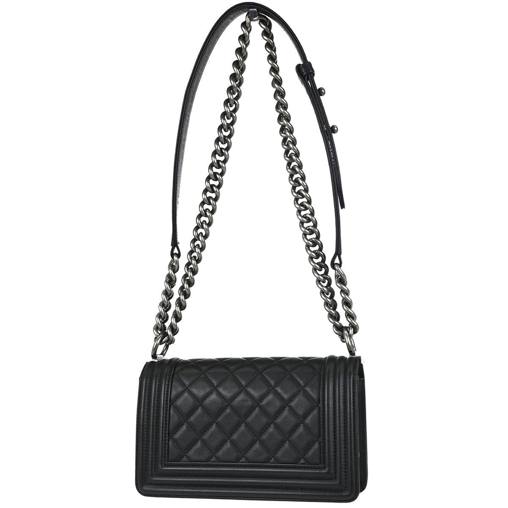 Boy Chanel 2019 Black Lambskin Small Chain Shoulder Bag