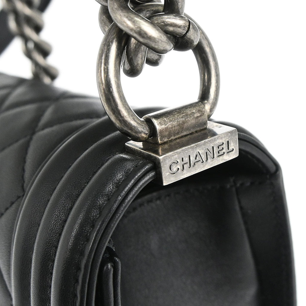 Boy Chanel 2019 Black Lambskin Small Chain Shoulder Bag