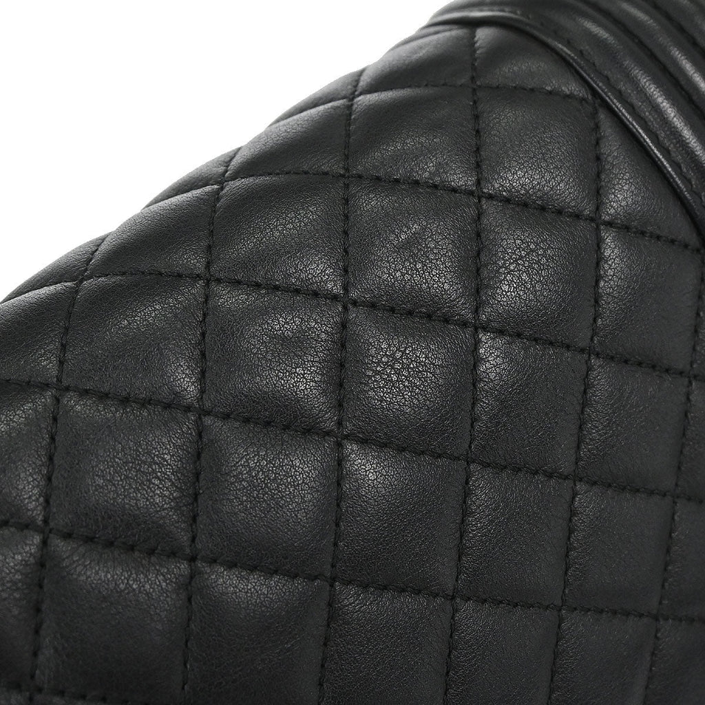 Boy Chanel Black Lambskin Medium Chain Shoulder Bag
