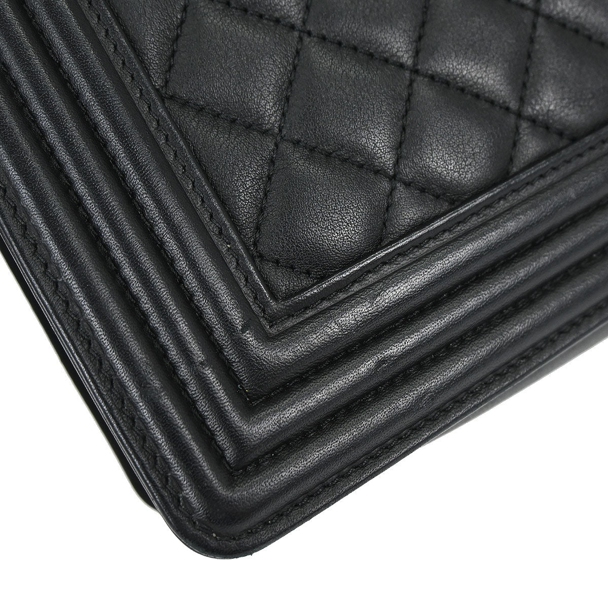 Boy Chanel Black Lambskin Medium Chain Shoulder Bag